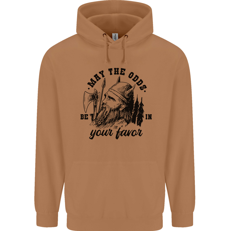 Viking May the Odds Be In Your Favour Mens 80% Cotton Hoodie Caramel Latte