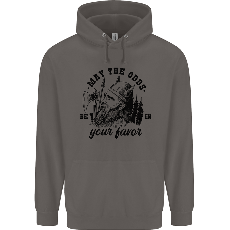 Viking May the Odds Be In Your Favour Mens 80% Cotton Hoodie Charcoal