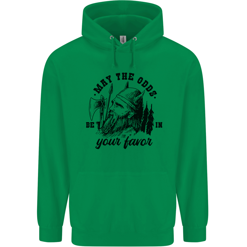 Viking May the Odds Be In Your Favour Mens 80% Cotton Hoodie Irish Green