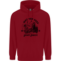 Viking May the Odds Be In Your Favour Mens 80% Cotton Hoodie Red