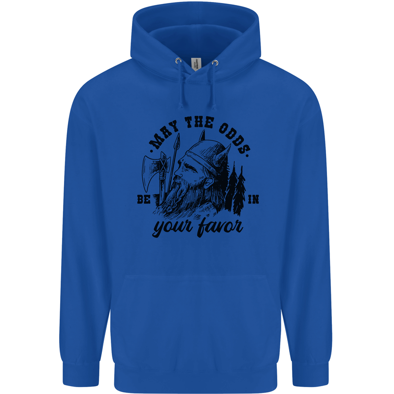 Viking May the Odds Be In Your Favour Mens 80% Cotton Hoodie Royal Blue