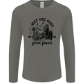 Viking May the Odds Be In Your Favour Mens Long Sleeve T-Shirt Charcoal