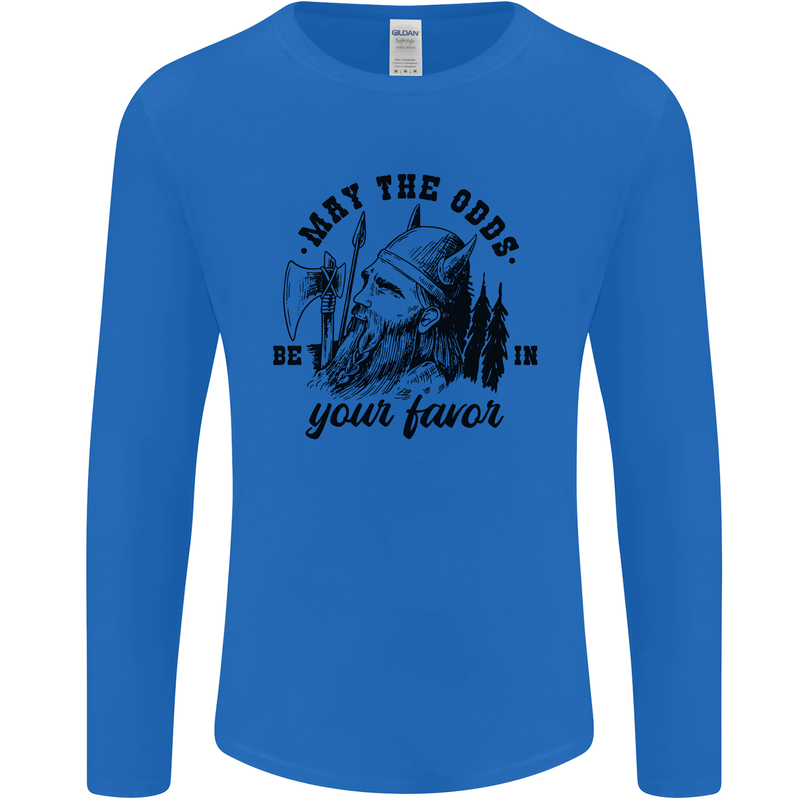 Viking May the Odds Be In Your Favour Mens Long Sleeve T-Shirt Royal Blue