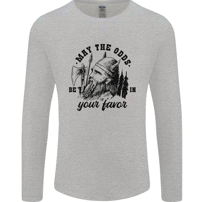 Viking May the Odds Be In Your Favour Mens Long Sleeve T-Shirt Sports Grey