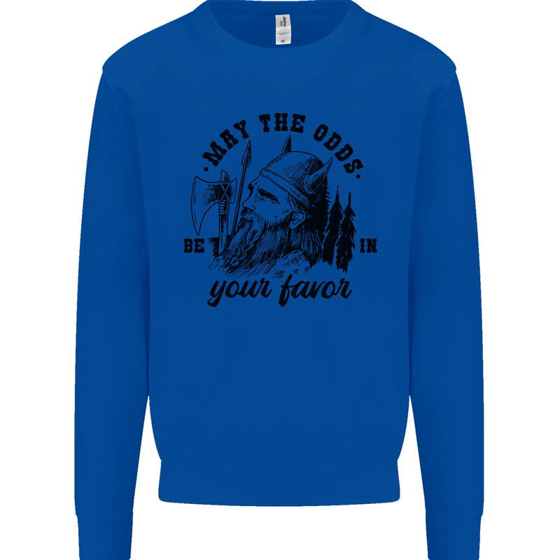 Viking May the Odds Be In Your Favour Mens Sweatshirt Jumper Royal Blue
