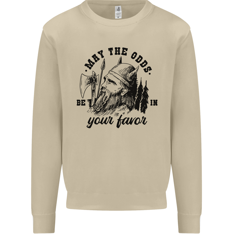 Viking May the Odds Be In Your Favour Mens Sweatshirt Jumper Sand