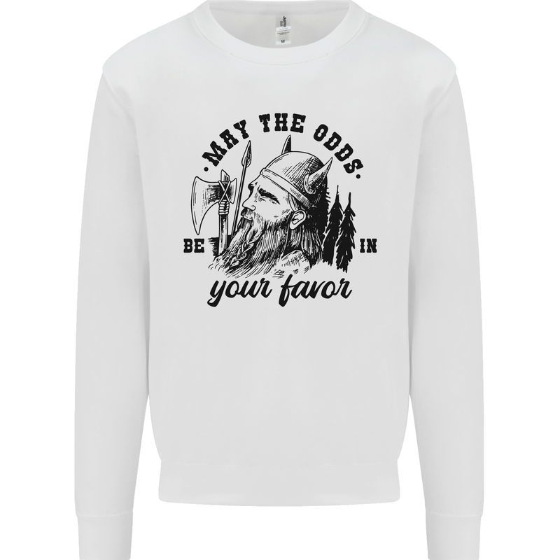 Viking May the Odds Be In Your Favour Mens Sweatshirt Jumper White
