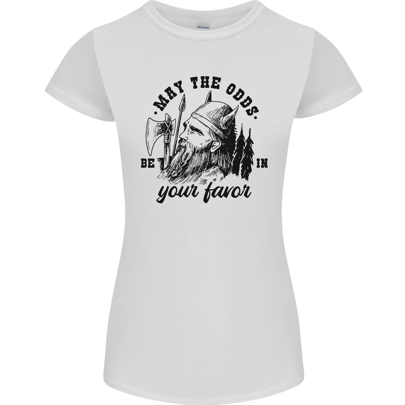 Viking May the Odds Be In Your Favour Womens Petite Cut T-Shirt White