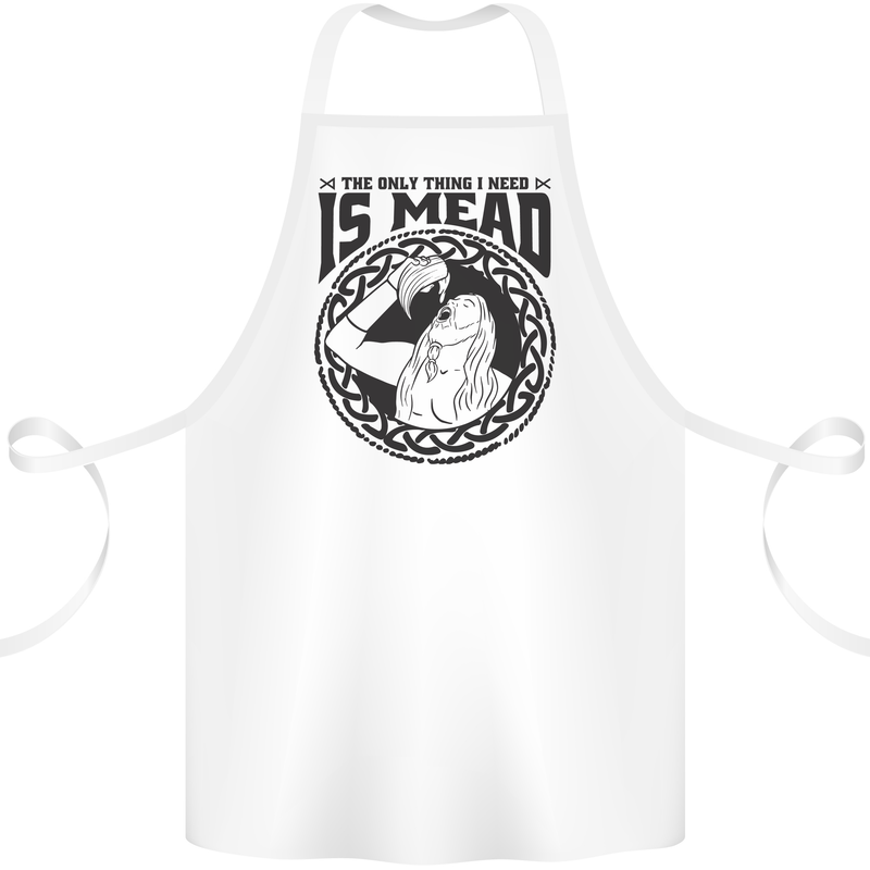 Viking Mead Funny Alcohol Beer Drunk Cotton Apron 100% Organic White