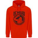 Viking Mead Funny Alcohol Beer Drunk Mens 80% Cotton Hoodie Bright Red