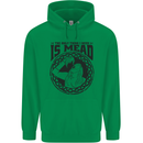 Viking Mead Funny Alcohol Beer Drunk Mens 80% Cotton Hoodie Irish Green