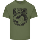 Viking Mead Funny Alcohol Beer Drunk Mens Cotton T-Shirt Tee Top Military Green
