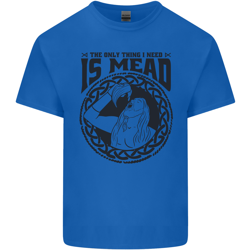 Viking Mead Funny Alcohol Beer Drunk Mens Cotton T-Shirt Tee Top Royal Blue