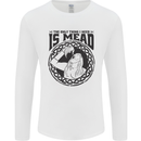 Viking Mead Funny Alcohol Beer Drunk Mens Long Sleeve T-Shirt White