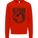 Viking Mead Funny Alcohol Beer Drunk Mens Sweatshirt Jumper Bright Red