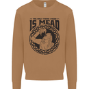 Viking Mead Funny Alcohol Beer Drunk Mens Sweatshirt Jumper Caramel Latte