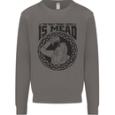 Viking Mead Funny Alcohol Beer Drunk Mens Sweatshirt Jumper Charcoal