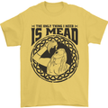 Viking Mead Funny Alcohol Beer Drunk Mens T-Shirt 100% Cotton Yellow