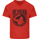 Viking Mead Funny Alcohol Beer Drunk Mens V-Neck Cotton T-Shirt Red