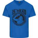 Viking Mead Funny Alcohol Beer Drunk Mens V-Neck Cotton T-Shirt Royal Blue