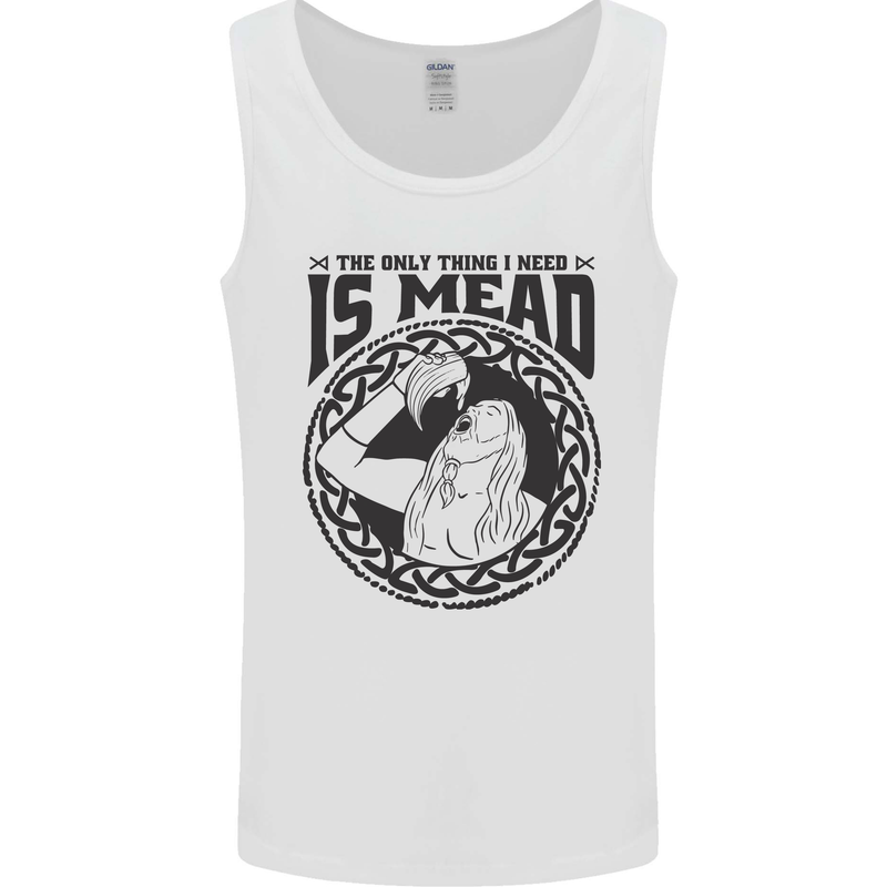 Viking Mead Funny Alcohol Beer Drunk Mens Vest Tank Top White