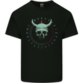 Viking Skull Runic Text Kids T-Shirt Childrens Black