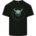 Viking Skull Runic Text Mens Cotton T-Shirt Tee Top Black