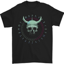 Viking Skull Runic Text Mens T-Shirt Cotton Gildan Black