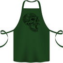 Viking Skull Symbols Cotton Apron 100% Organic Forest Green