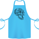 Viking Skull Symbols Cotton Apron 100% Organic Turquoise