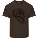 Viking Skull Symbols Kids T-Shirt Childrens Chocolate