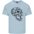 Viking Skull Symbols Kids T-Shirt Childrens Light Blue