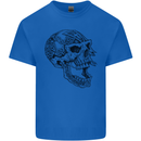 Viking Skull Symbols Kids T-Shirt Childrens Royal Blue
