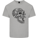 Viking Skull Symbols Kids T-Shirt Childrens Sports Grey