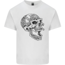 Viking Skull Symbols Kids T-Shirt Childrens White