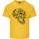 Viking Skull Symbols Kids T-Shirt Childrens Yellow