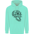 Viking Skull Symbols Mens 80% Cotton Hoodie Peppermint