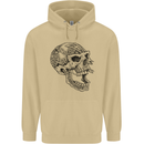 Viking Skull Symbols Mens 80% Cotton Hoodie Sand