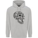 Viking Skull Symbols Mens 80% Cotton Hoodie Sports Grey
