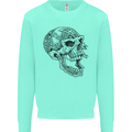Viking Skull Symbols Mens Sweatshirt Jumper Peppermint