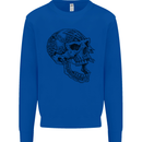 Viking Skull Symbols Mens Sweatshirt Jumper Royal Blue