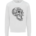 Viking Skull Symbols Mens Sweatshirt Jumper White