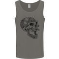 Viking Skull Symbols Mens Vest Tank Top Charcoal