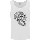 Viking Skull Symbols Mens Vest Tank Top White