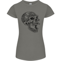 Viking Skull Symbols Womens Petite Cut T-Shirt Charcoal