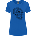 Viking Skull Symbols Womens Wider Cut T-Shirt Royal Blue