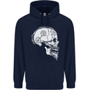 Viking Skull Thor Valhalla Norse Mythology Childrens Kids Hoodie Navy Blue
