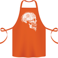 Viking Skull Thor Valhalla Norse Mythology Cotton Apron 100% Organic Orange