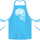 Viking Skull Thor Valhalla Norse Mythology Cotton Apron 100% Organic Turquoise