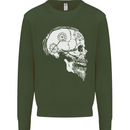 Viking Skull Thor Valhalla Norse Mythology Kids Sweatshirt Jumper Forest Green